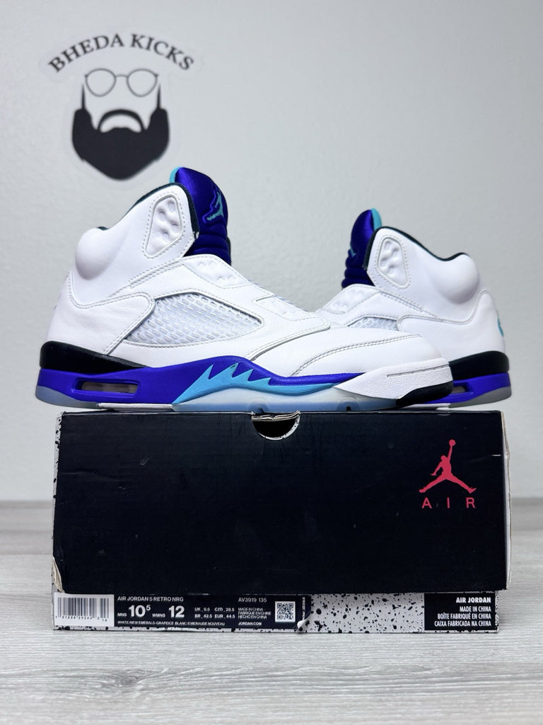 Size 10.5 - Nike Air Jordan 5 Retro Fresh Prince AV3919-135 OG Grape Preowned