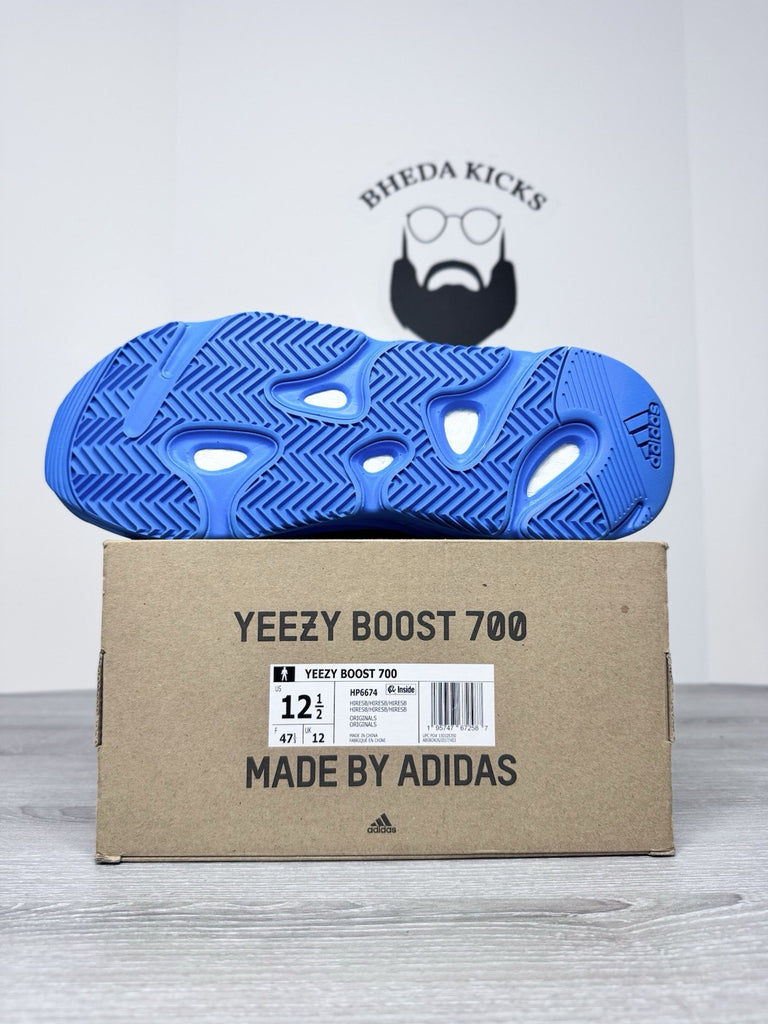 Size 12.5 - Adidas Yeezy Boost 700 Hi-Res Blue Authentic HP6674 Og NEW DS