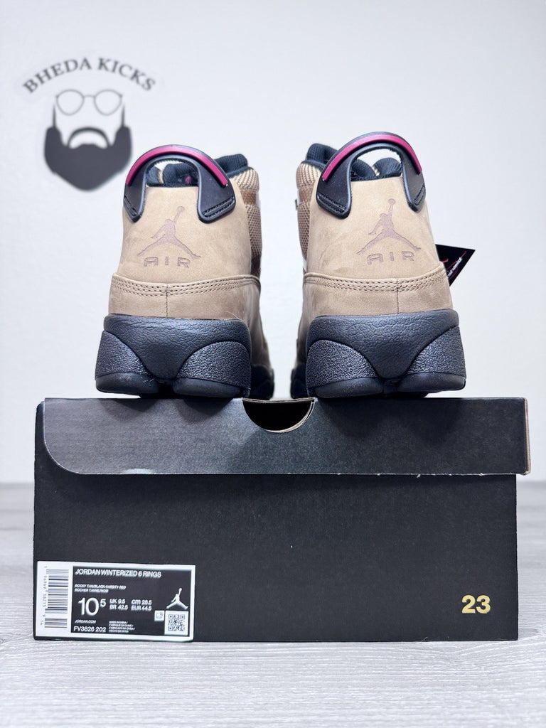 Size 10.5 - Nike Air Jordan Winterized 6 Rings Rocky Tan Black FV3826-202 NEW DS