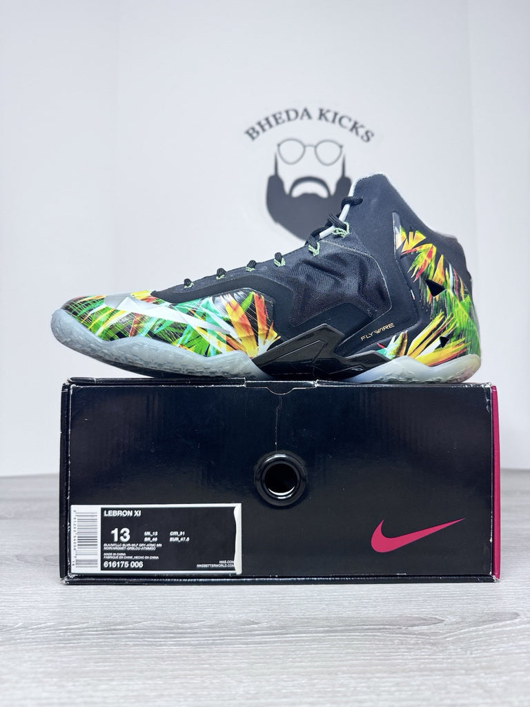 Size 13 - Nike LeBron XI Everglades 616175-006 Authentic Og NEW DS