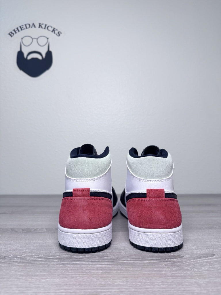 Size 15 - Air Jordan 1 SE Mid Red Black Toe 852542-100 Authentic NEW DS