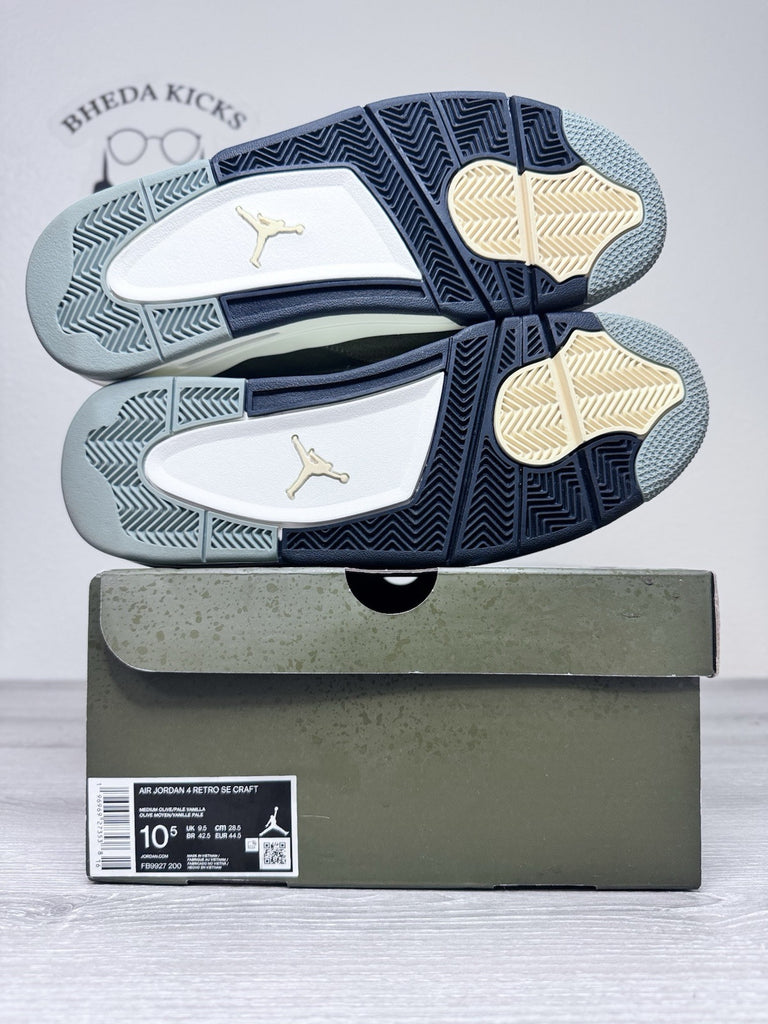 Size 10.5 - Nike Air Jordan 4 Retro SE Craft Medium Olive FB9927-200 Worn Once