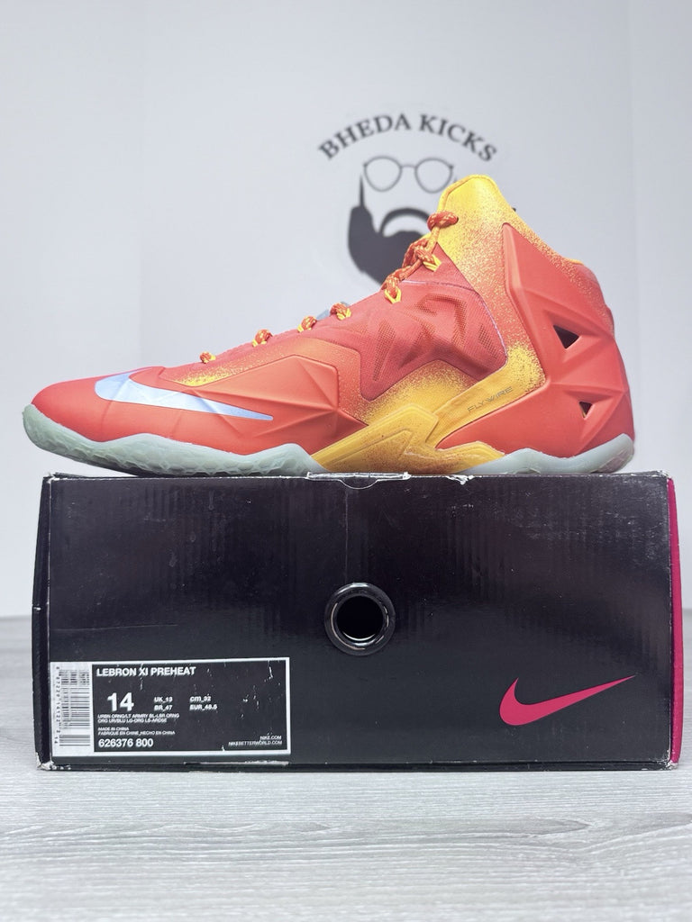 Size 14 - Nike LeBron 11 Preheat Forging Iron 626376-800 NEW DS