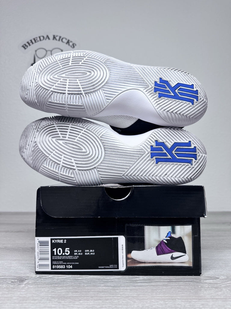 Size 10.5 - Nike Kyrie 2 Kyrache White Purple Black Sneakers 819583-104