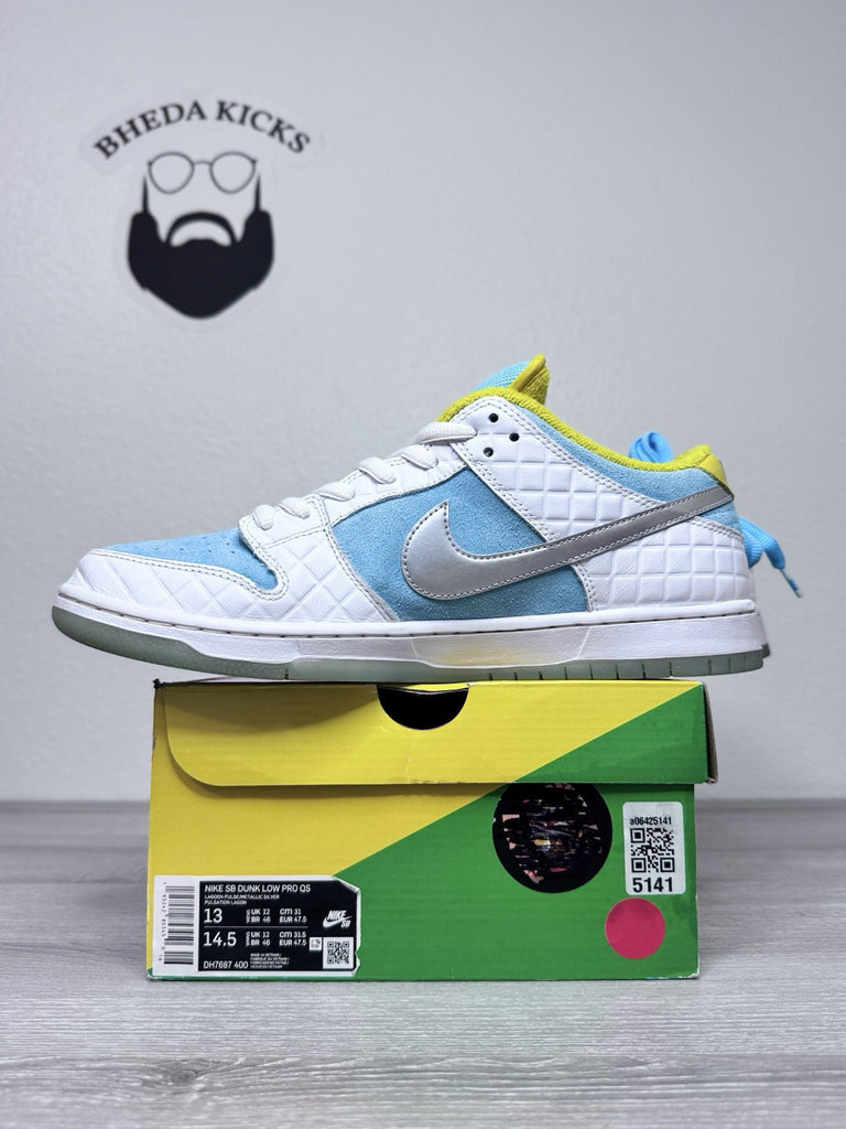 Size 13 - Nike FTC x Dunk SB Low Lagoon Pulse DH7687-400 Preowned Authentic