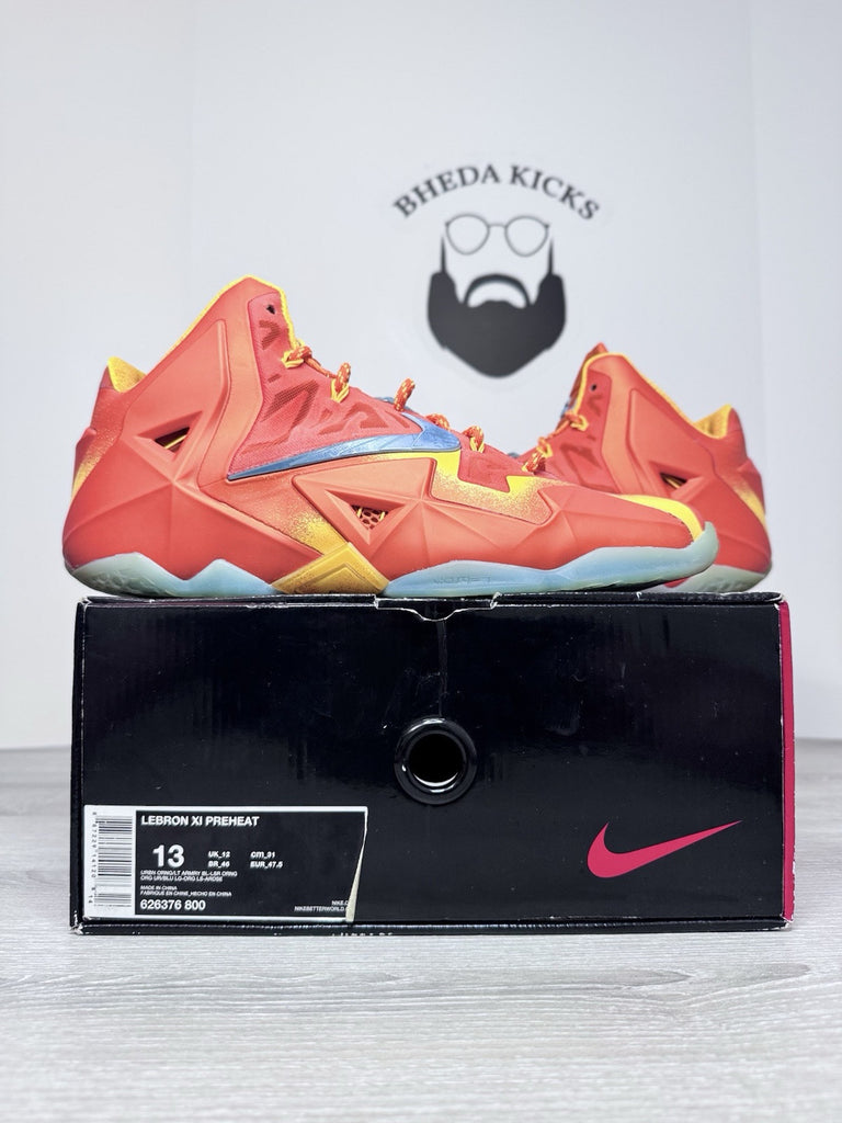 Size 13 - Nike LeBron 11 Preheat Forging Iron (626376-800) Authentic Worn Once