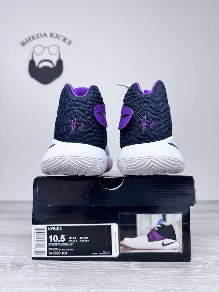 Size 10.5 - Nike Kyrie 2 Kyrache White Purple Black Sneakers 819583-104