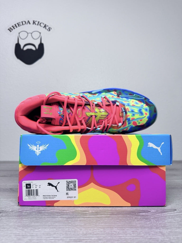 Size 14 - Puma LAMELO BALL MB.03 GUTTERMELO 379231-01 Rare Sneakers Mens NEW DS
