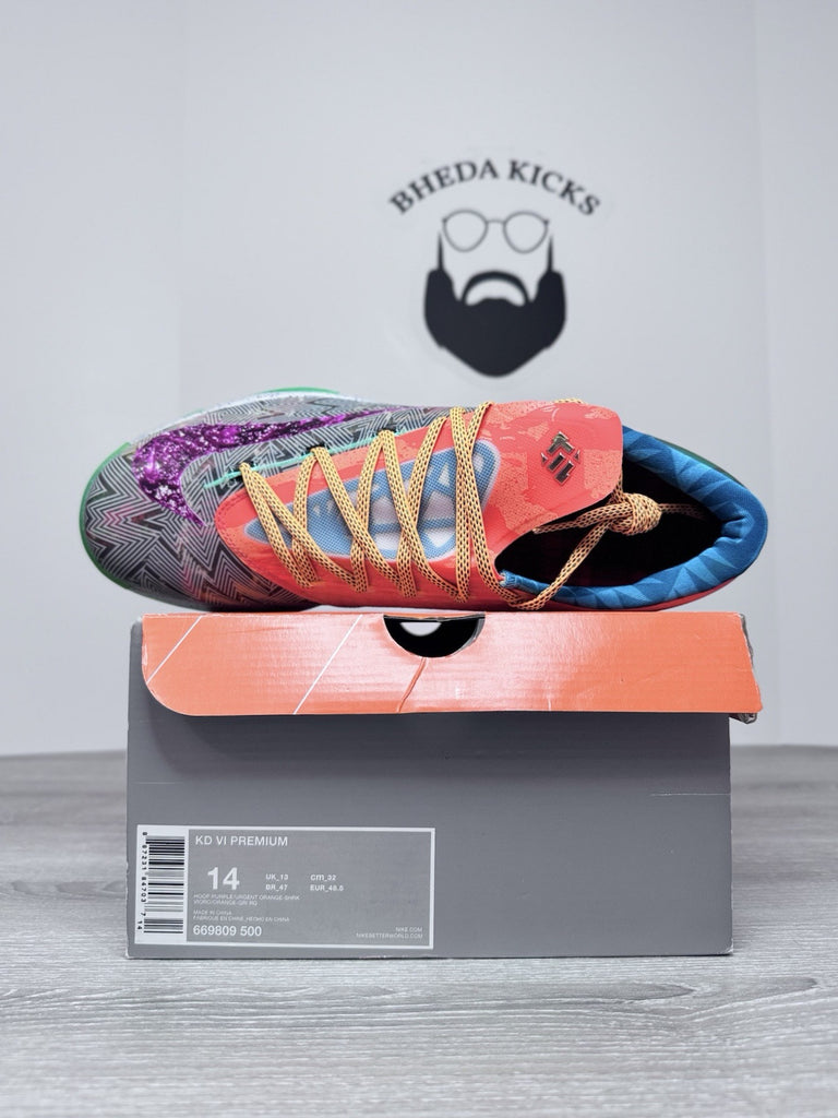 Size 14 - Nike KD 6 Premium What The KD 2014 669809-500 NEW DS