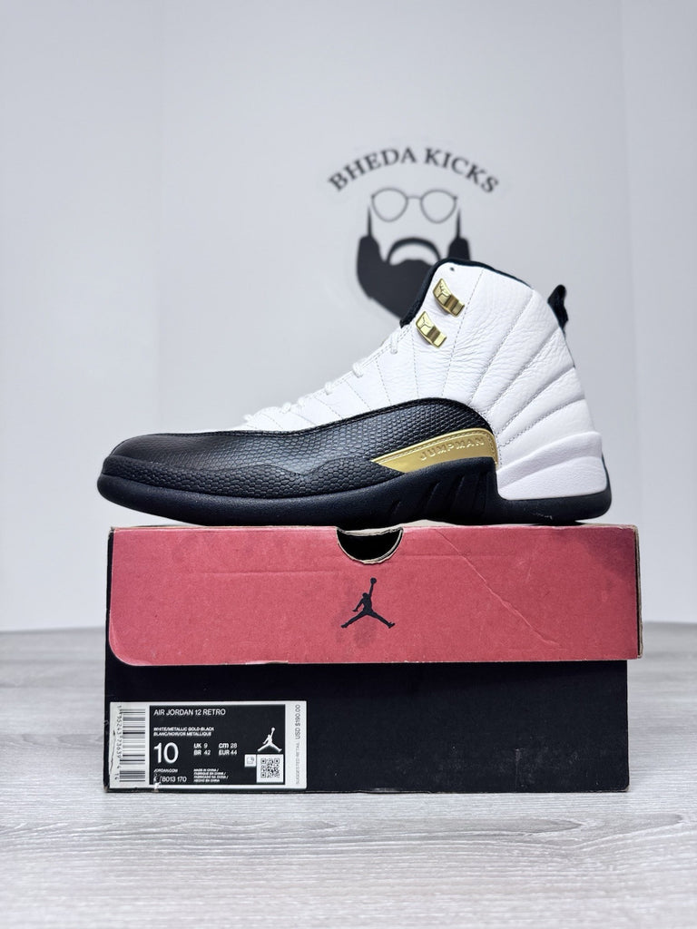 Size 10 - Jordan 12 Royalty Taxi White Black Gold CT8013-170 OG Men’s Shoes