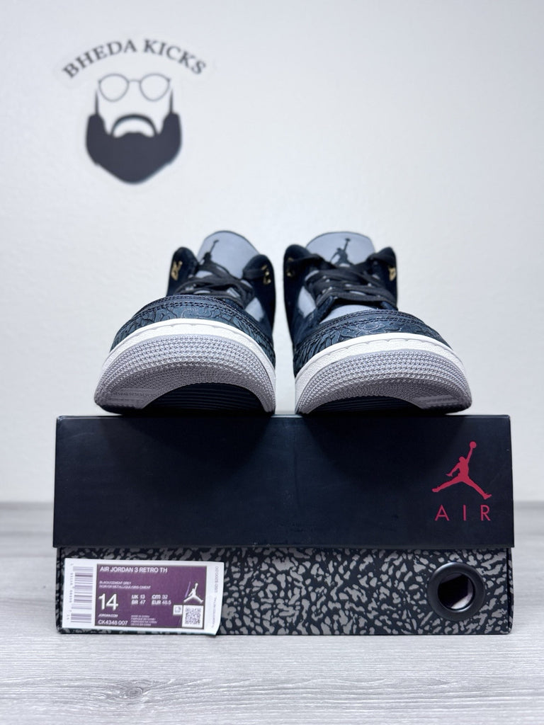 Size 14 - Jordan 3 Retro Tinker SP Black Cement 2019 CK4348-007 Preowned