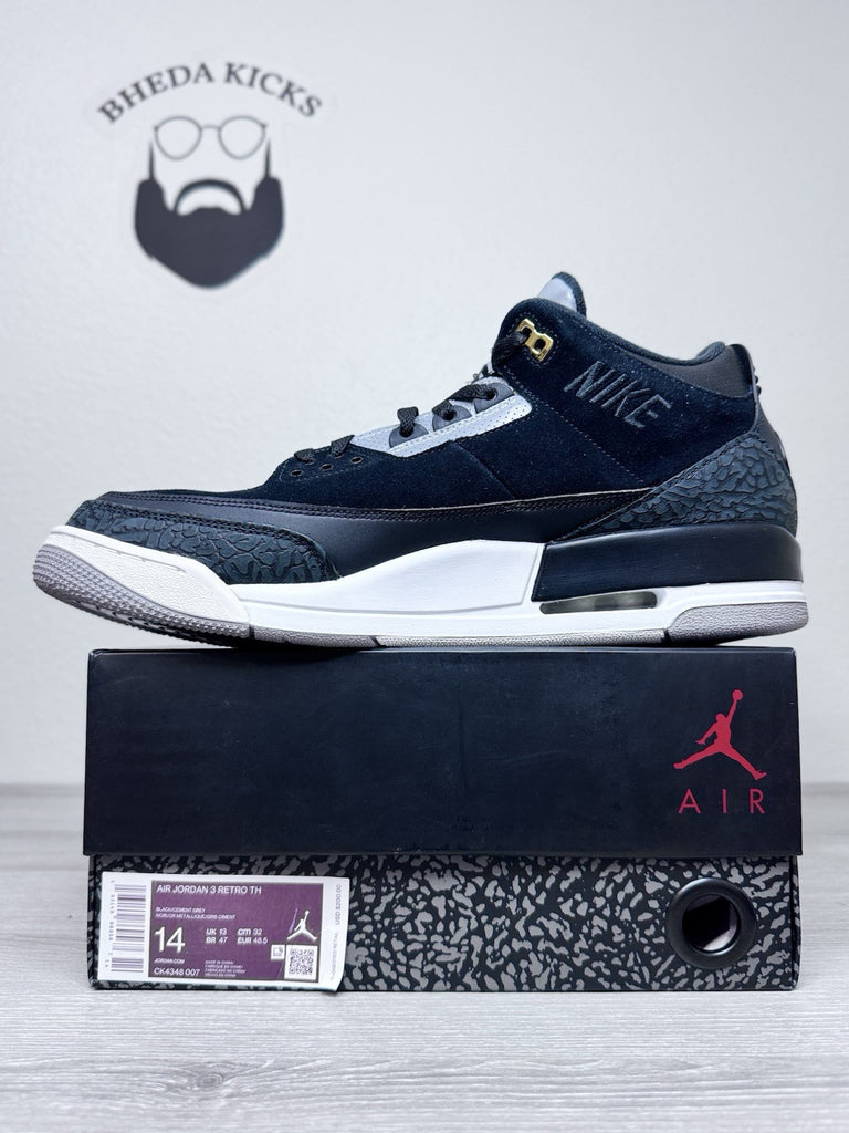 Size 14 - Jordan 3 Retro Tinker SP Black Cement 2019 CK4348-007 Preowned