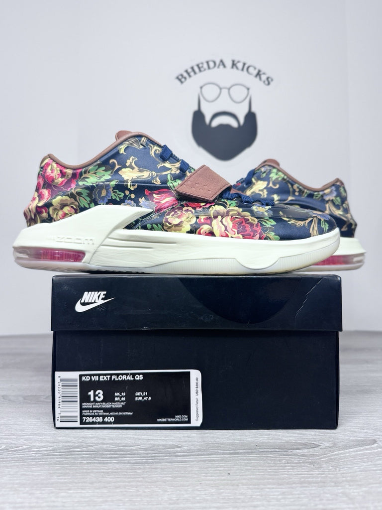 Size 13 - Nike KD 7 EXT QS Floral 2015 Men’s Basketball Shoes 726438-400 NEW DS