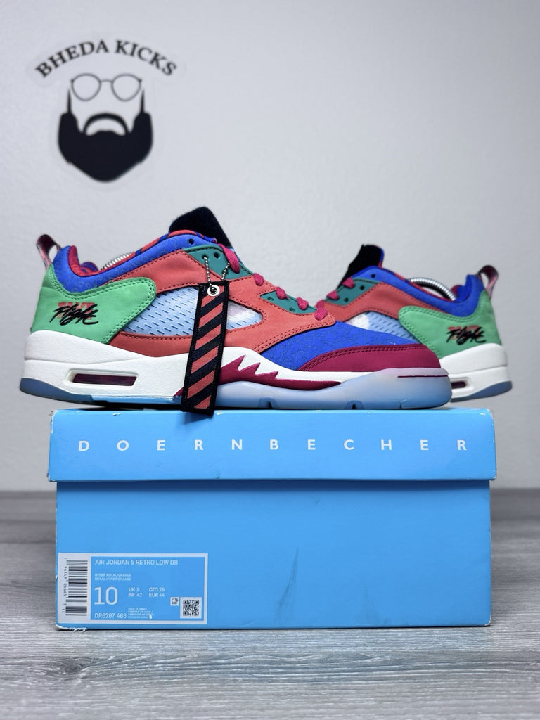 Size 10 - Nike Air Jordan 5 V Retro Low Doernbecher Royal DR6287-486 Preowned