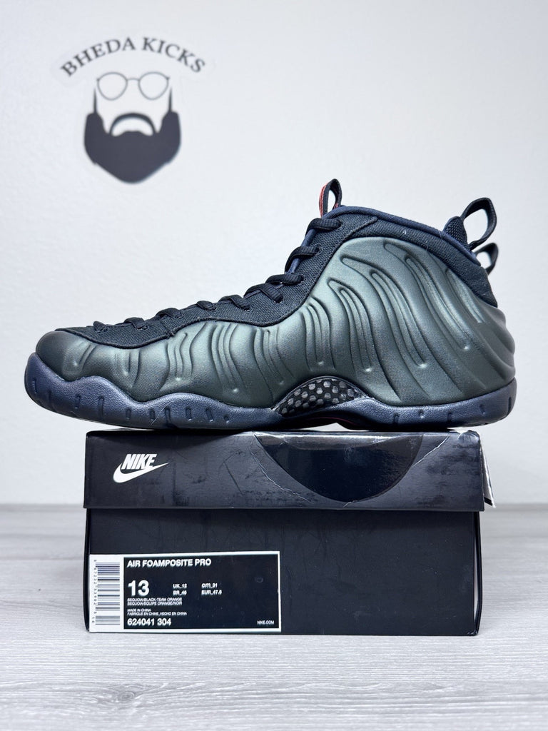 Size 13 - Nike Air Foamposite Pro Sequoia Preowned 624041-304 Authentic