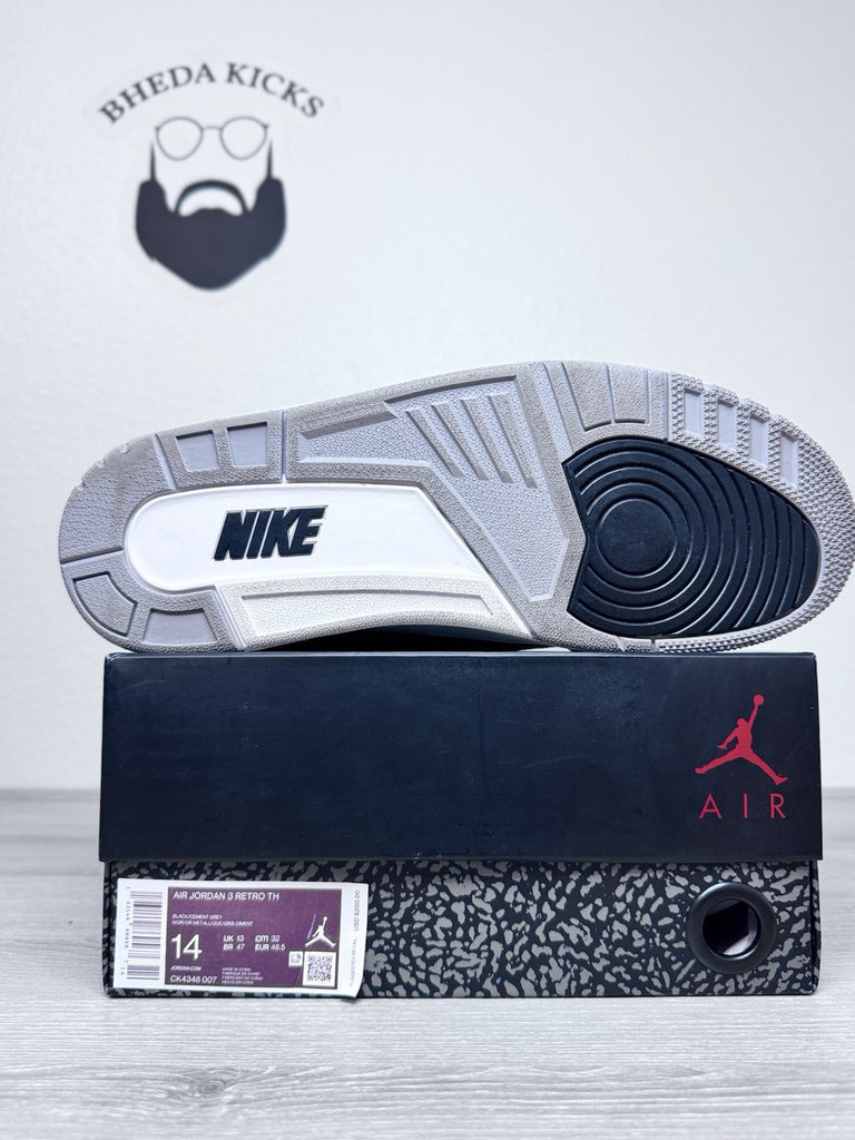 Size 14 - Jordan 3 Retro Tinker SP Black Cement 2019 CK4348-007 Preowned