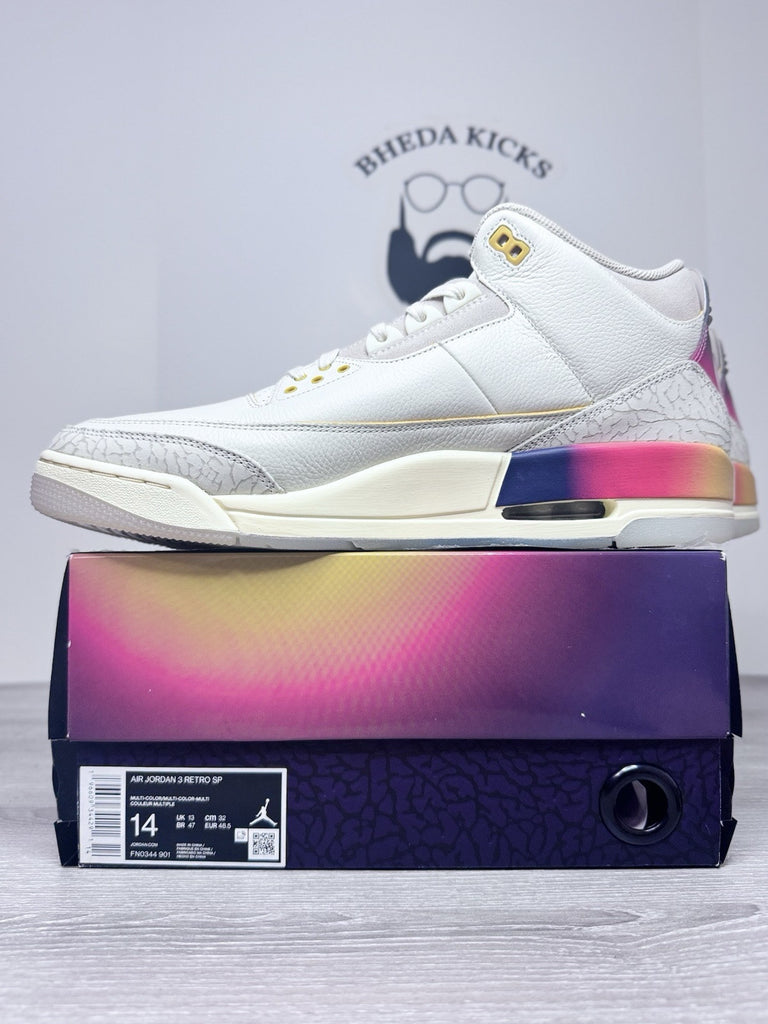 Size 14 - Jordan 3 Retro x J. Balvin Mid Medellin Sunset FN0344-901 NEW DS