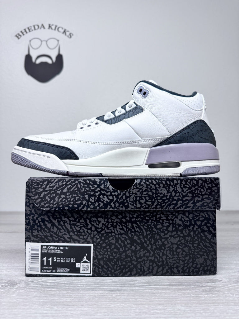 Size 11.5 - Nike Air Jordan 3 Retro Shoe Cement Gray CT8532-106 Preowned