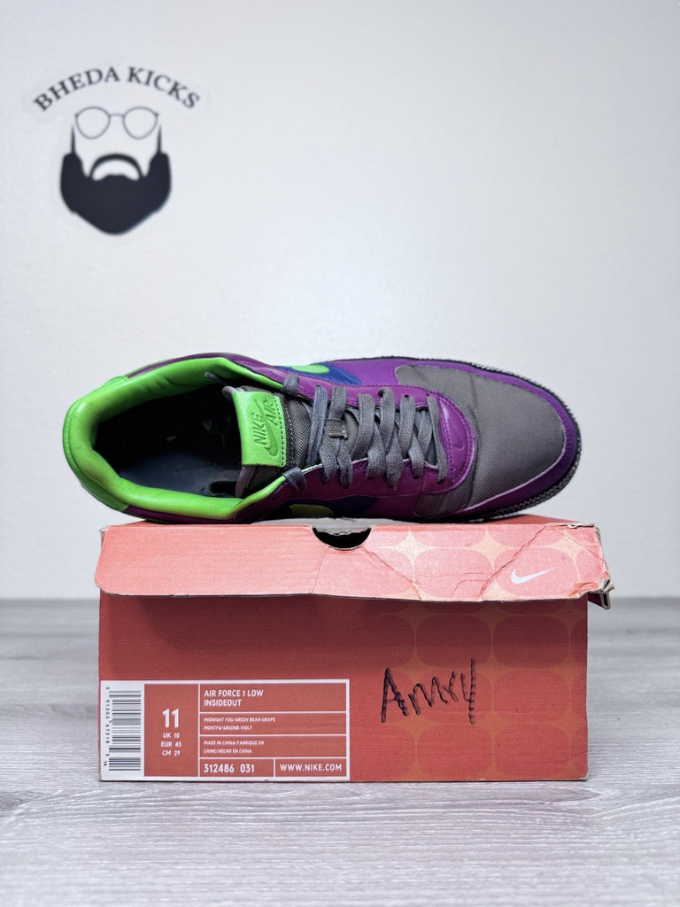 Size 11 - Nike Air Force 1 Low Insideout Purple 312486-031 Preowned