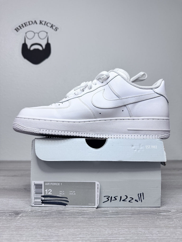 Size 12 - Nike Air Force-1 AF1 Low Triple-White Shoes Sneakers 315122-111