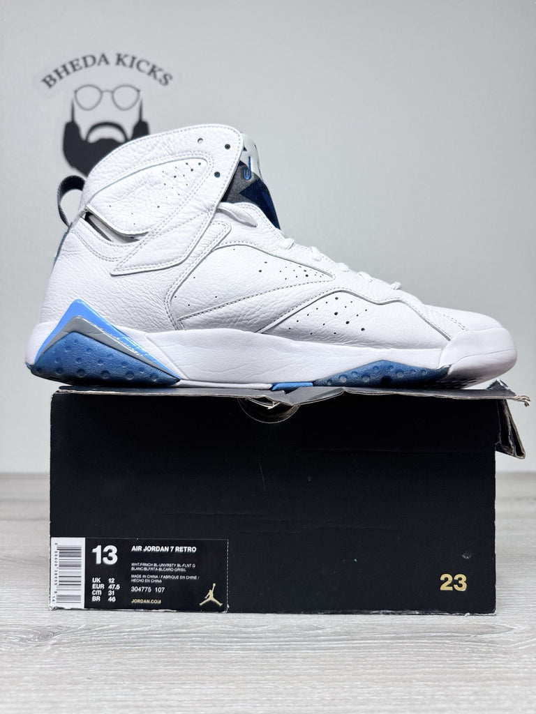 Size 13 - Air Jordan 7 Retro 2015 French Blue (304775-107) Preowned Og