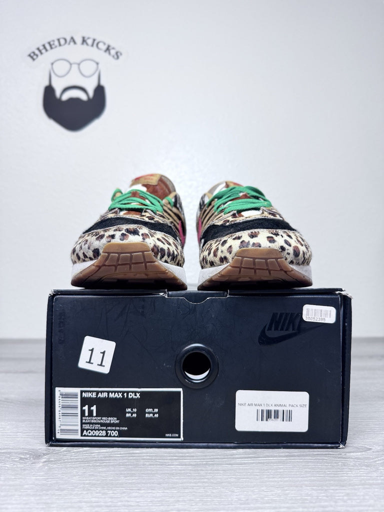 Size 11 - Atmos x Nike Air Max 1 DLX Animal Pack 2018 AQ0928-700 Preowned