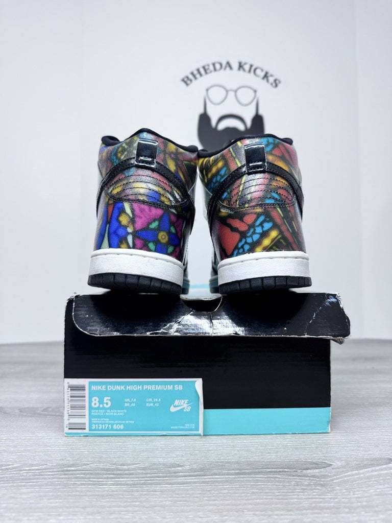 Size 8.5 - Nike SB Dunk High Stained Glass x Concepts OG 313171-606 Preowned