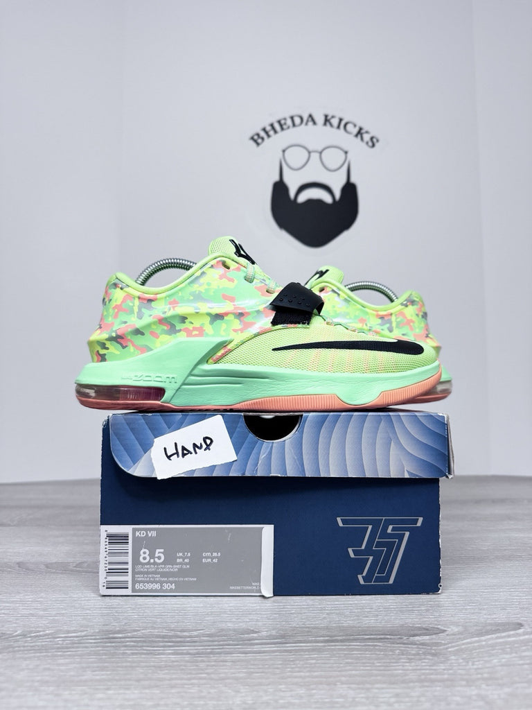 Size 8.5 - Nike KD 7 Easter 653996-304 Preowned Like Black Citron Authentic