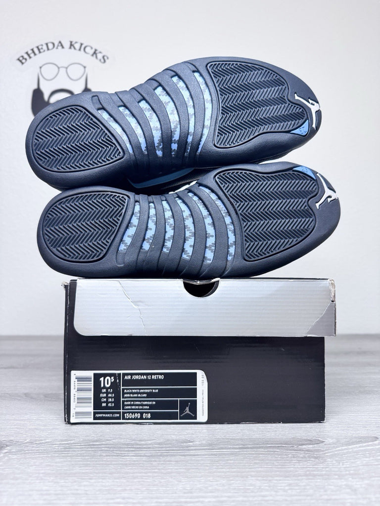 Size 10.5 - Nike Air Jordan Retro 12 Nubuck 130690-018 2009 University Blue