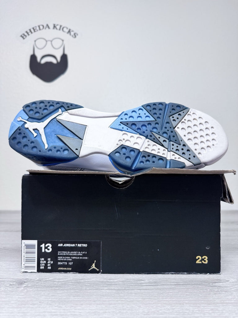 Size 13 - Air Jordan 7 Retro 2015 French Blue (304775-107) Preowned Og