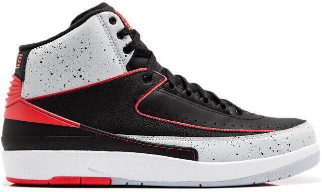 Size 8.5 - Air Jordan 2 Retro Infrared 23 Black White Red Gray (385475-023)