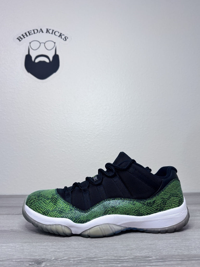 Size 14 - Nike Air Jordan 11 Retro Low Nightshade  Green Snakeskin  528895-033