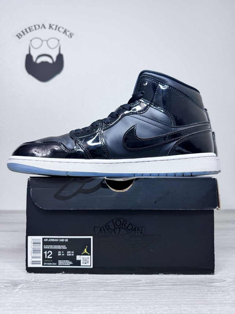 Size 12 - Nike Air Jordan 1 Mid SE Space Jam Black Concord DV1308-004 Mens