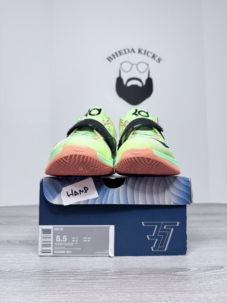 Size 8.5 - Nike KD 7 Easter 653996-304 Preowned Like Black Citron Authentic