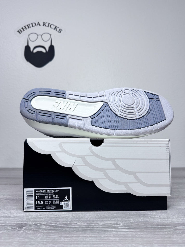 Size 14 - Nike Air Jordan 2 Retro Low Python White Grey Sanddrift DV9956-100