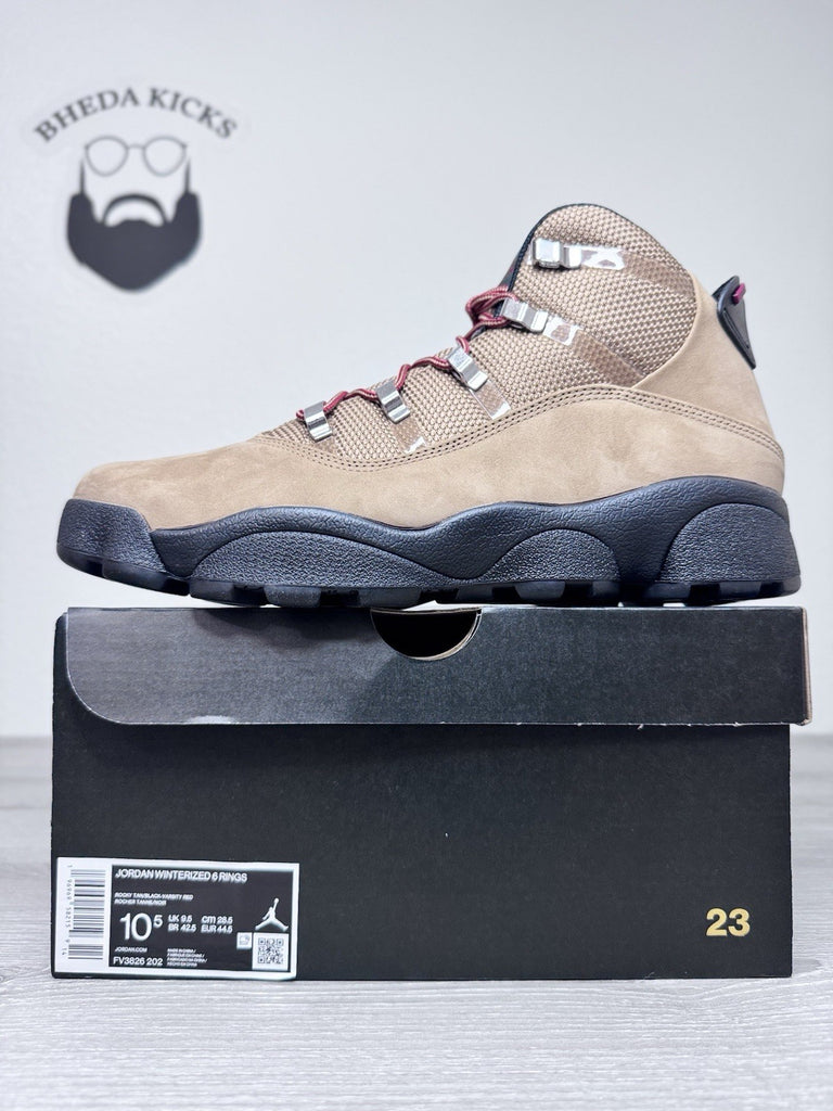 Size 10.5 - Nike Air Jordan Winterized 6 Rings Rocky Tan Black FV3826-202 NEW DS