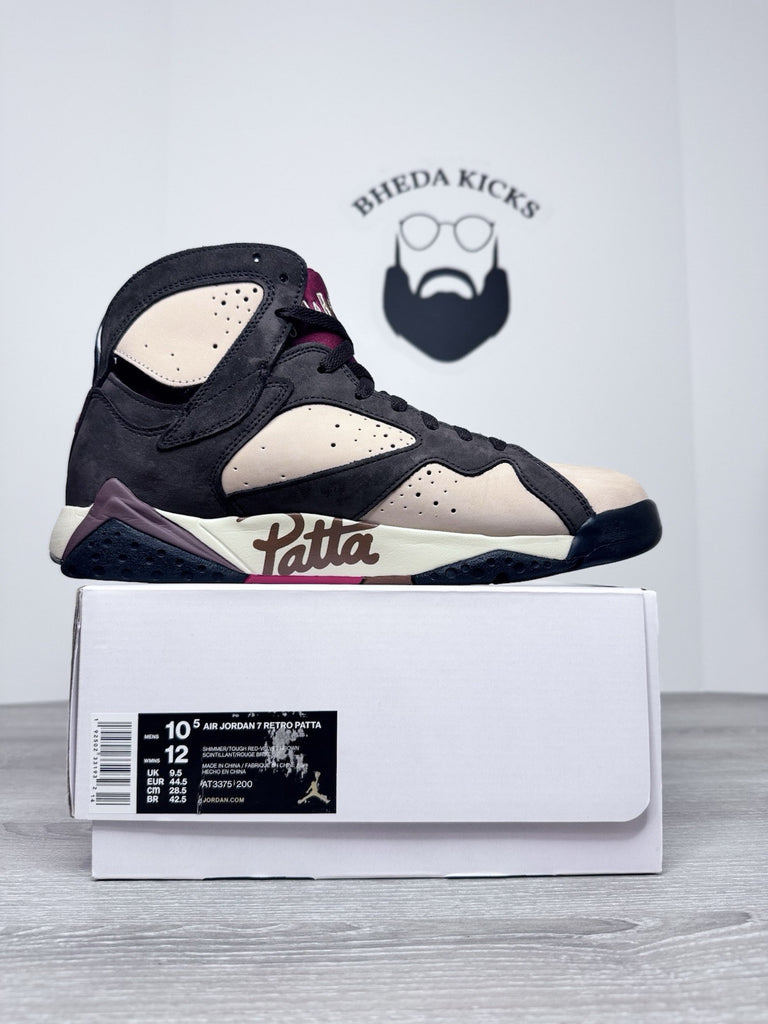 Size 10.5 - Patta x Air Jordan 7 Retro OG SP Shimmer Tan Brown Suede AT3375-200