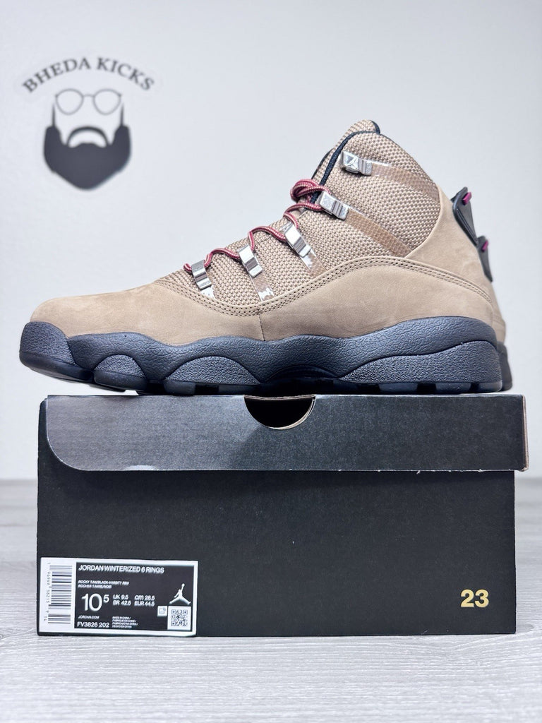 Size 10.5 - Nike Air Jordan Winterized 6 Rings Rocky Tan Black FV3826-202 NEW DS