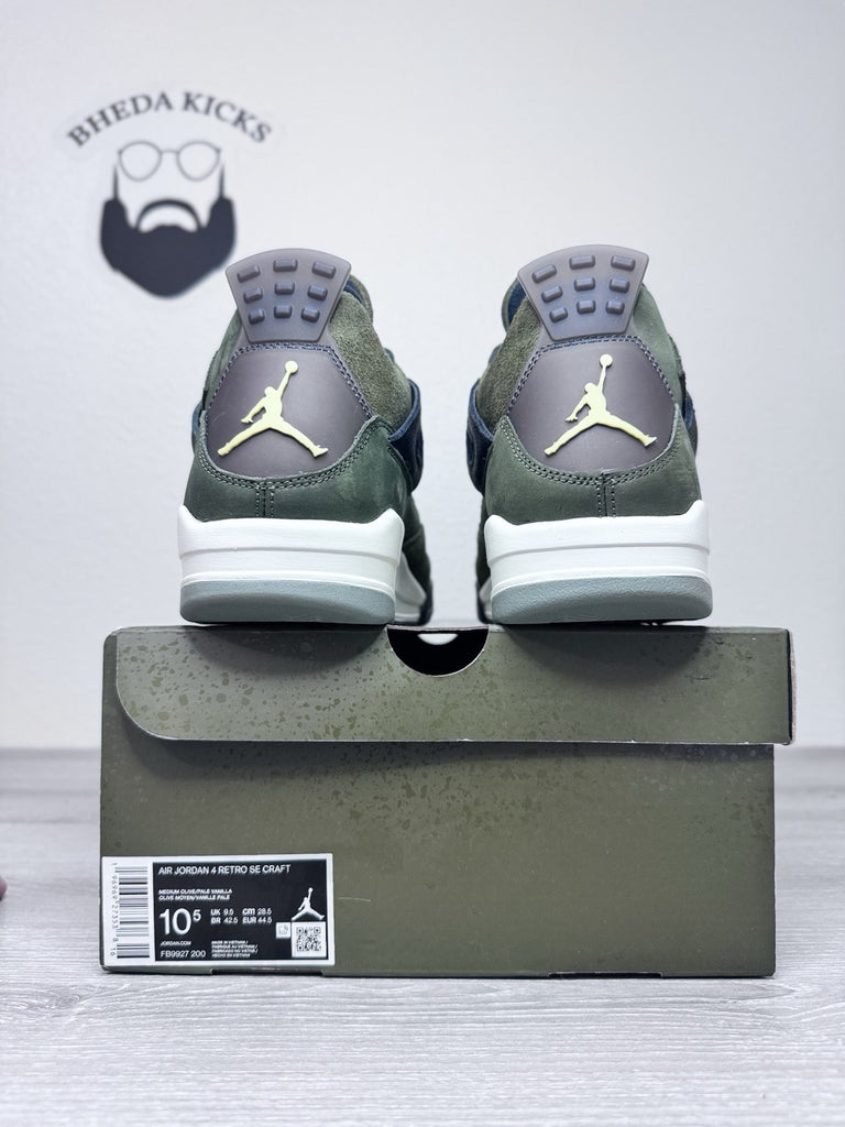 Size 10.5 - Nike Air Jordan 4 Retro SE Craft Medium Olive FB9927-200 Worn Once