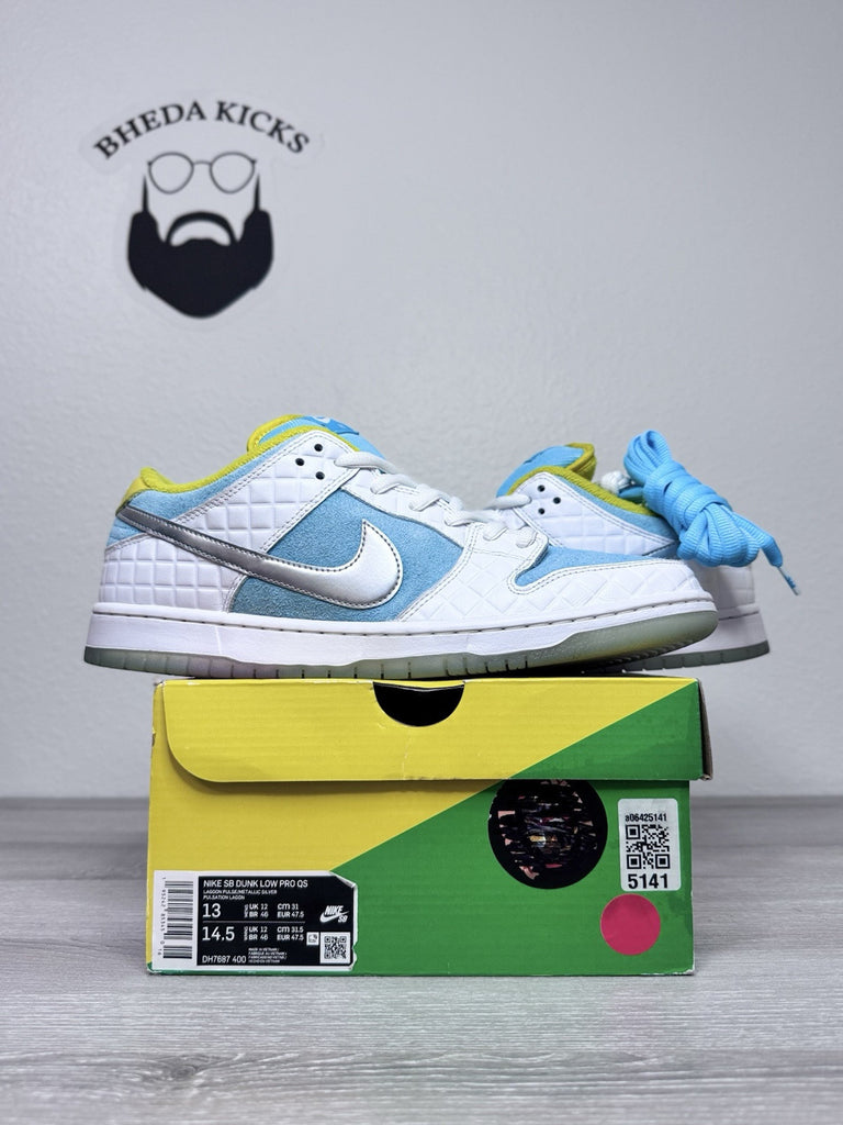 Size 13 - Nike FTC x Dunk SB Low Lagoon Pulse DH7687-400 Preowned Authentic