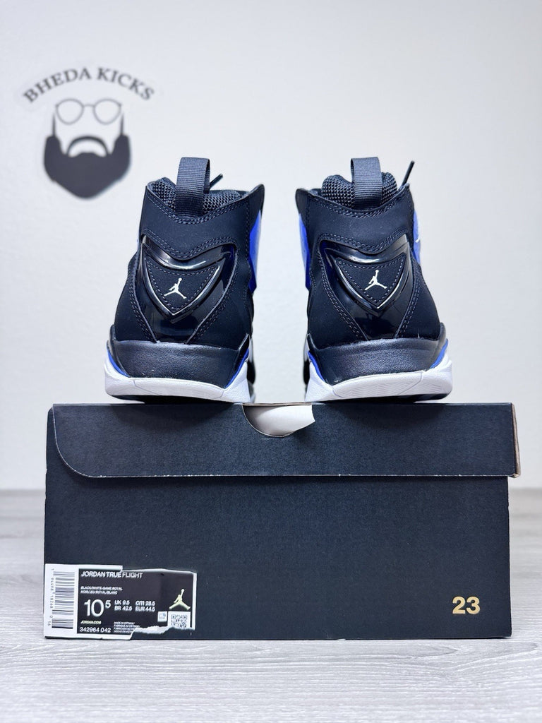 Size 10.5 - Nike Air Jordan True Flight Black Game Royal Blue White 342964-042