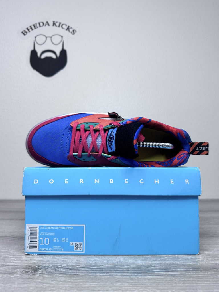 Size 10 - Nike Air Jordan 5 V Retro Low Doernbecher Royal DR6287-486 Preowned