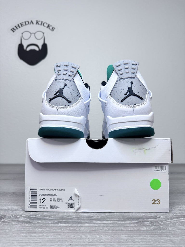 Size 12W/10.5M - Air Jordan 4 Retro Rasta Green Gray White Orange AQ9129-100