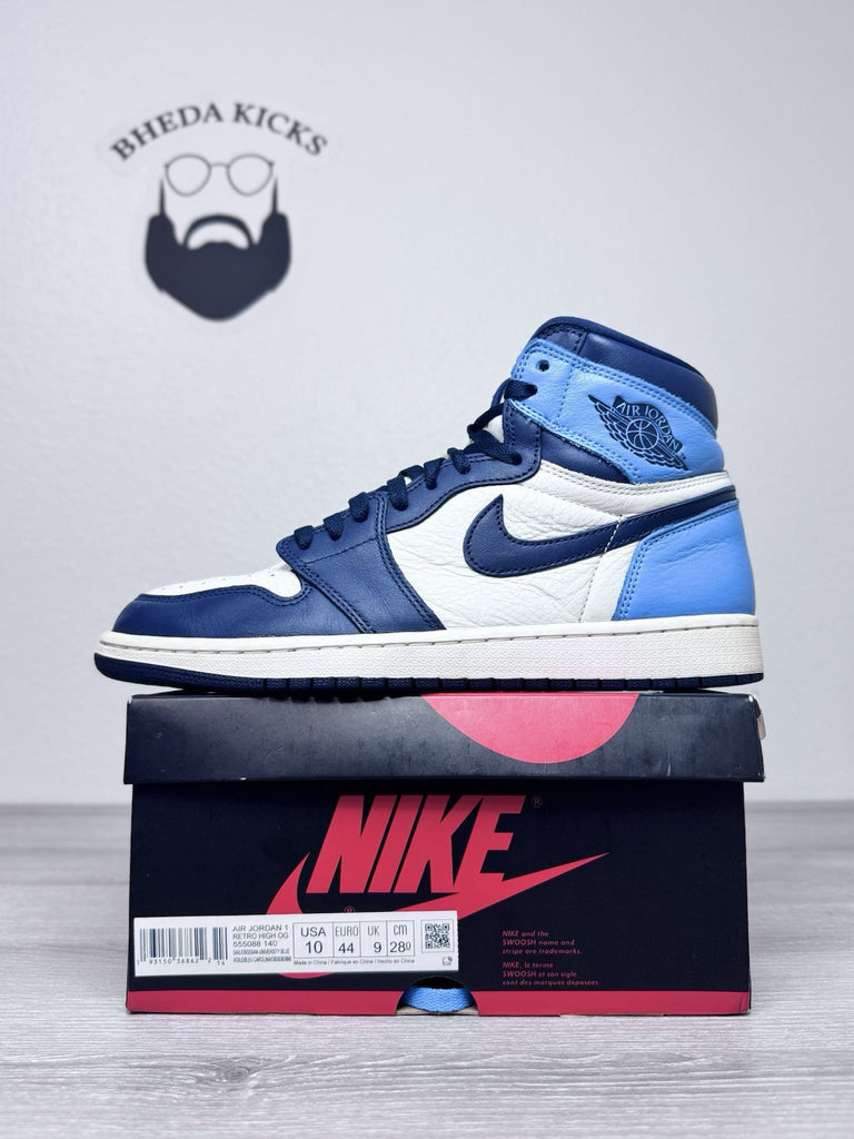 Size 10 - Air Jordan 1 Retro High OG Obsidian Men’s Preowned 555088-140