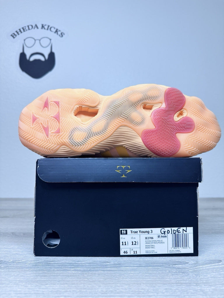 Size 11.5 - Adidas Men Acid Orange Red Yellow Basketball Trae Young IE2706