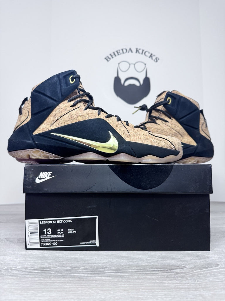 Size 13 - Nike LeBron 12 EXT Cork 2015 768829-100 Authentic Og NEW DS