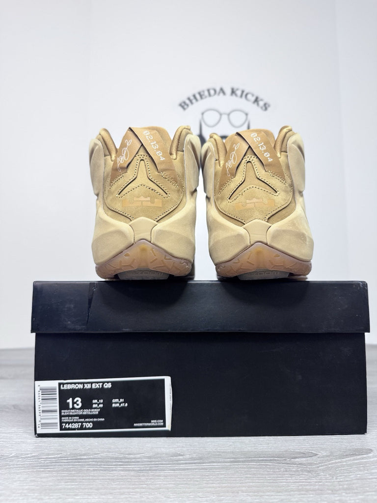 Size 13 - Nike Lebron XII 12 EXT Wheat 744287-700 Authentic NEW DS