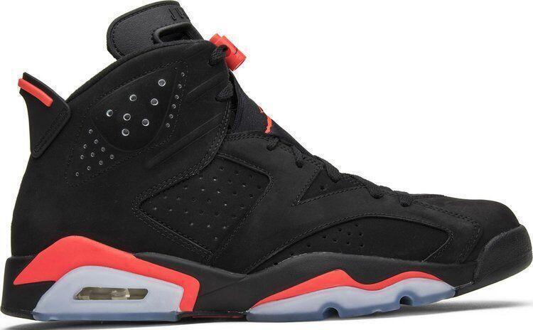 Size 8.5 - Jordan 6 Retro Infrared Black Pink White Suede Leather (384664-023)