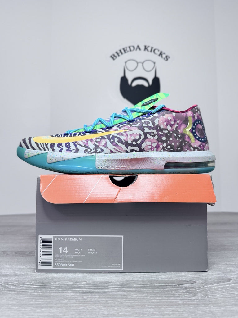 Size 14 - Nike KD 6 Premium What The KD 2014 669809-500 NEW DS