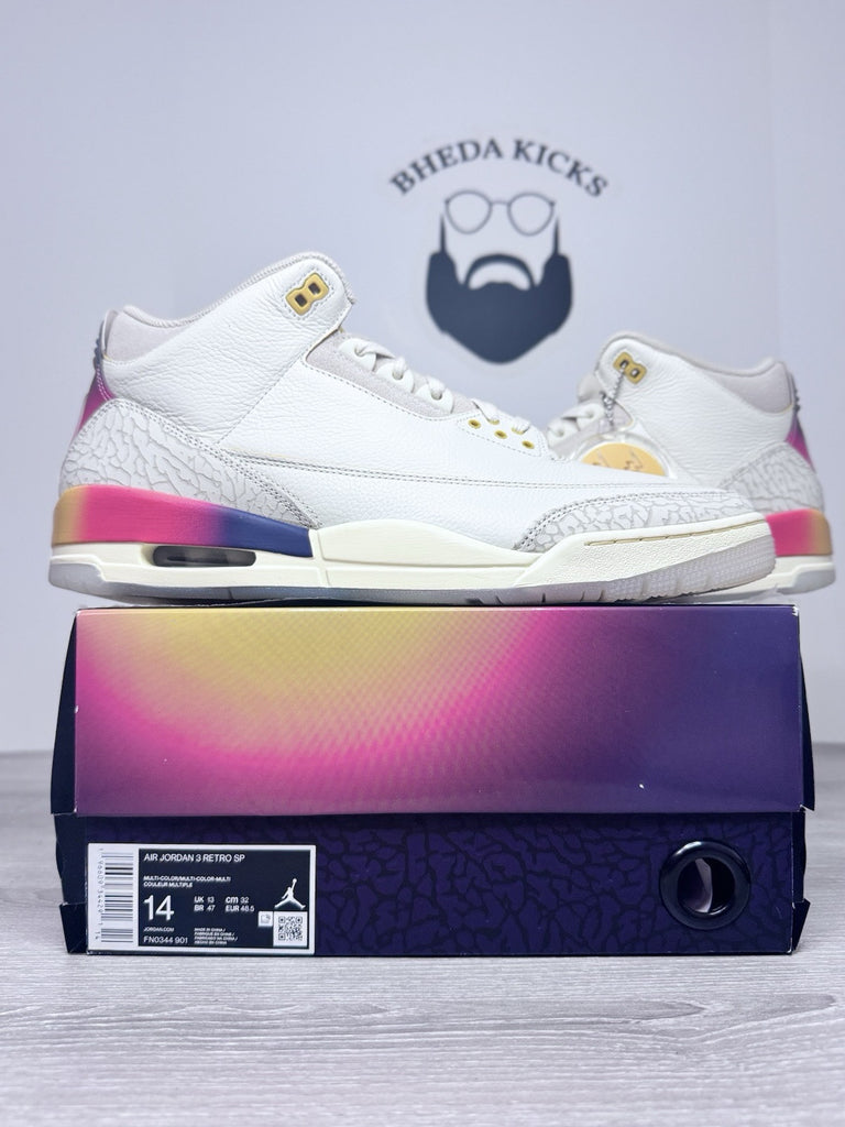 Size 14 - Jordan 3 Retro x J. Balvin Mid Medellin Sunset FN0344-901 NEW DS